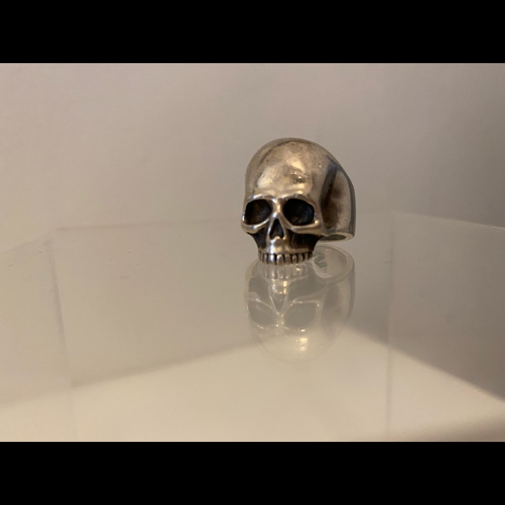 925 SILVER Skull ring Sz 7